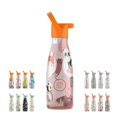 Imagen de Botella Térmica Infantil 260 ml Panda Gang de Agua Acero Inoxidable Bebidas Fías 36 Horas y Calientes 18 Acabado con Pintura en Relieve Sin BPA Cool Bottles