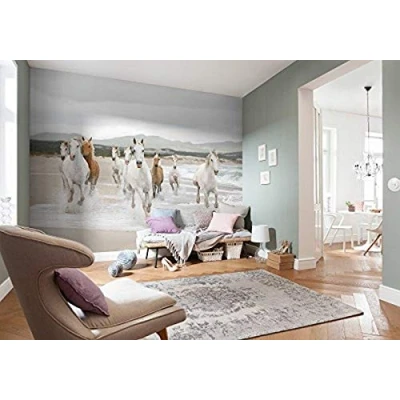 Imagen de Komar 8 986 (368 x 254 cm, &quot;Caballos Blanco Papel Pintado de color blanco/blanco (8 unidades)