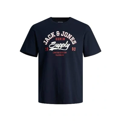 Imagen de Jack &amp; Jones Jjelogo Tee Ss O neck 2 Col Ss24 Sn Camiseta, Navy Blazer , S Hombre