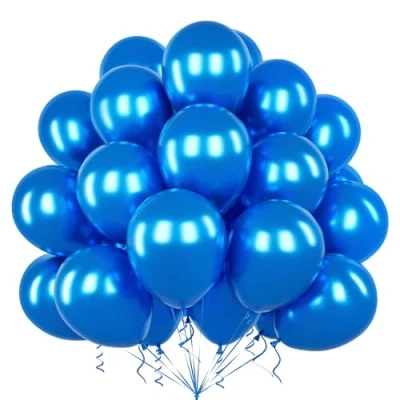 Imagen de Teselife Globos Metal Azul, 50Piezas 12Pulgadas Azul Helio Globo Mujer Niña Chico Cumpleaño Aniversario Boda Propuesta Graduación Compromiso Despedida Soltera Valentín Baby Shower Deco
