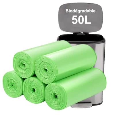 Imagen de 50 L bolsas de basura biodegradables piezas: para la cocina. basura, compost resistentes y alimentos