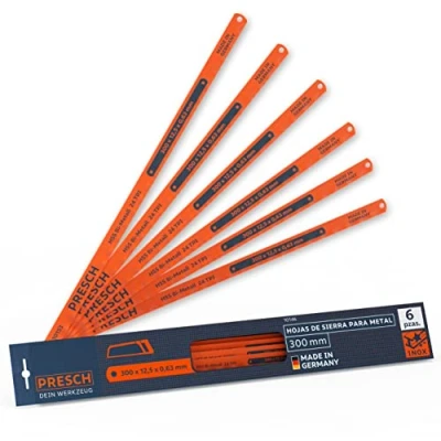 Imagen de Presch Hoja de sierra metal 300mm 6pcs para sierras manuales metales no ferrosos (cobre), aceros inoxidables