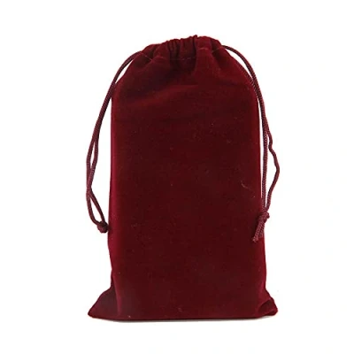 Imagen de NC 10 bolsas con cordón de terciopelo, bolsa almacenamiento para joyas, Navidad, fiesta cumpleaños, regalos boda, caramelos, tela terciopelo