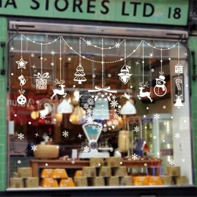 Imagen de weigav 212 Pegatinas de Navidad para Ventanas, Ventanas pintadas con Copos Nieve