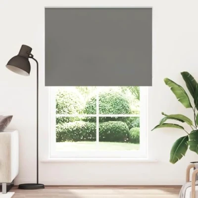Imagen de vidaXL Estor Enrollable Opaco Gris 155x230 cm Tela Ancho 151,6