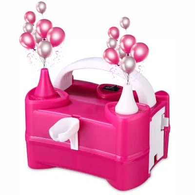 Imagen de TIDEVAN Inflador Globos Electrico,400W Bomba Eléctrica para de Globo Aire con Doble Boquilla,Portátil 2 Modos Trabajo,Multiusos Decoración Fiestas Cumpleaños Bodas