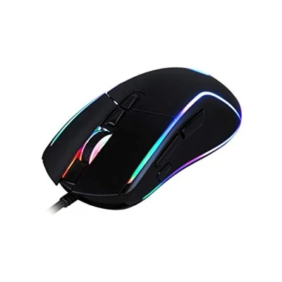 Imagen de CoolBox DeepDarth Ratón gaming óptico con 9 modos de iluminación RGB, programable, dpi ajustable, cable, 8 botones. Color negro