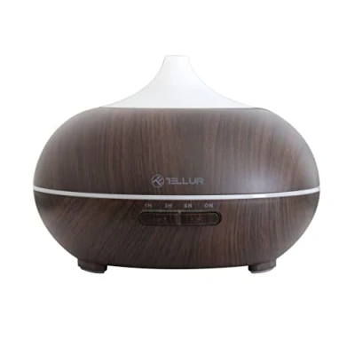 Imagen de TELLUR Smart Difusor Aceites Esenciales Alexa, WiFi, Ultrasónico, Control Remoto por App y Voz, Compatible con Google Siri Shortcuts, Apagado Automático Cuando está Seco, 300ml, Luz LED RGB