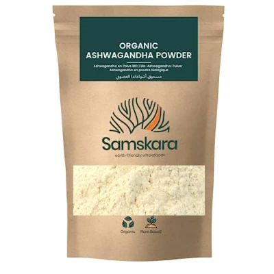 Imagen de Ashwagandha en polvo BIO Withania Somnifera Ginseng Indio cultivo ECO Especie Ayurvedico de Samskara tribe (250g x 1 unidad) usar batidos, tes, sopas, harinas y mas