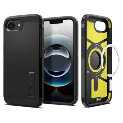 Imagen de Spigen Funda Tough Armor(AI) MagFit Compatible con iPhone 16e 2025 Negro