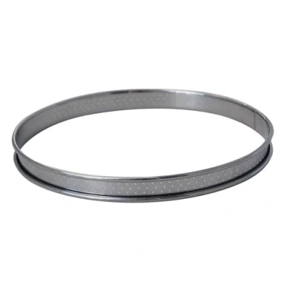 Imagen de De Buyer, ARO TARTA PERFORADO CON BORDE ø 24 cm ALT. 2 CM, 3093.24
