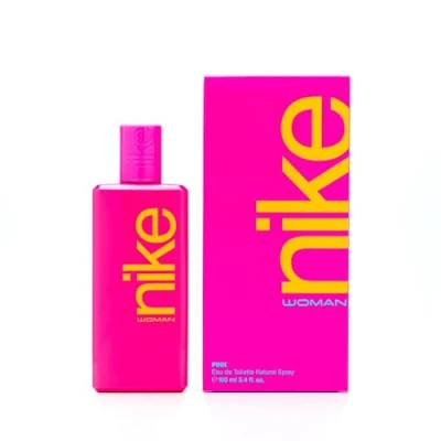 Imagen de NIKE Pink, Colonia Mujer, 100 ml, Perfume Formato Spray, Eau de Toilette Natural y Femenina, Aroma Floral Afrutado, Fragancia Fresca, Seductora Larga Duración
