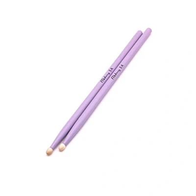 Imagen de WANDIC 5A Baquetas clásicas ligeras con punta de madera arce para principiantes, adultos, color morado