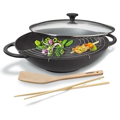 Imagen de Küchenprofi 0415001037 Juego de wok, color negro