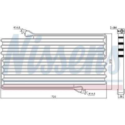 Imagen de NISSENS 940549 Condensador sin secador Aluminio 720 R 134 a, 1234yf