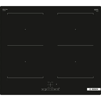 Imagen de Bosch PVQ611BB6E Serie 4, placa de inducción, CombiZone combina dos zonas cocción, TouchSelect, PowerBoost, inalámbrico, negro, 60 cm