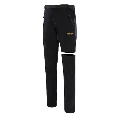 Imagen de Izas Pantalón Técnico de Senderismo para Hombre Trekking Desmontable Cómodo y Versátil Tejido Impermeable Elástico Secado Rápido Willow Negro, Gris Oscuro Naranja 4XL