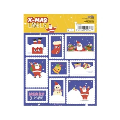 Imagen de Grupo Erik Etiquetas adhesivas navidad Papa Noel regalo / 18 Pegatinas regalos
