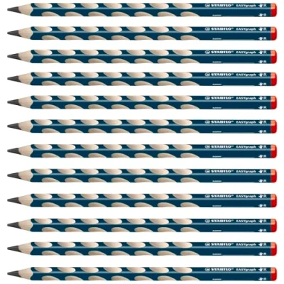 Imagen de Lápiz ergonómico STABILO EASYgraph 1 unidad color petróleo Modelo para diestros