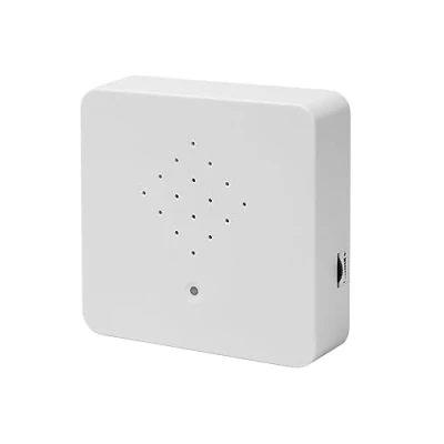 Imagen de Caja de sonido blanca con canto pájaro 12 cm Altavoz pájaros detector movimiento decorativa sensor 2 metros para relajación, spa y bienestar