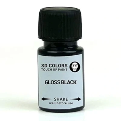 Imagen de SD COLORS Kit de reparación bolígrafo Pintura retoque Negro Brillante, 15 ML, para Llantas aleación Color Brillante (Solo Pintura)