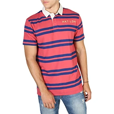 Imagen de Hkt by Hackett London SS Str Rby Polo, Rojo (Washed Red 228), XX Large para Hombre