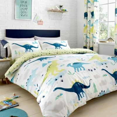 Imagen de Bedlam Dino Glow in The Dark, Multicolor, Juego de Funda nórdica para Cama Doble