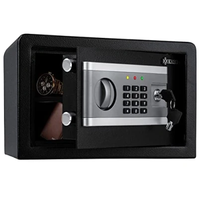 Imagen de KESSER® Electr. Seguro Incluye Caja de la batería fuerte electrónica 3 cerraduras doble perno pared suelo para muebles Iluminación interior (S)