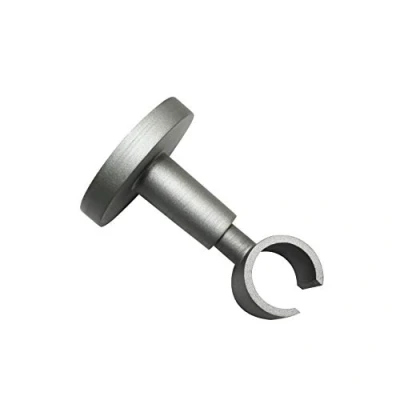 Imagen de Gardinia 32755 Soporte de techo con placa montaje metal, 1 carril, abierto. Todas las piezas incluidas, serie Kira 19 mm diámetro, color capuchino
