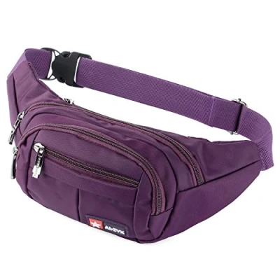 Imagen de Riñoneras de Marcha Running Acampada y Bolsos Gimnasio Bandolera para Hombre Mujer (Morado)
