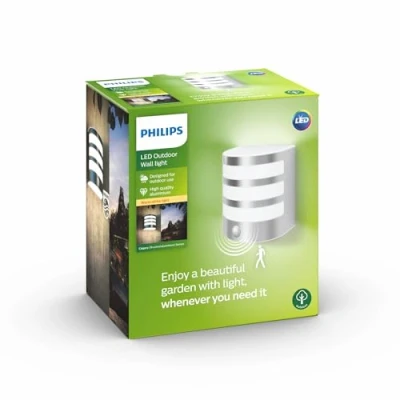 Imagen de Philips myGarden Calgary Aplique con Sensor, LED, iluminación Exterior, 230 V, IP44, Color Gris
