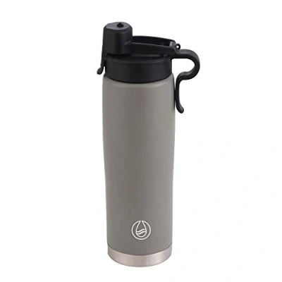 Imagen de Bergner Q3088 Botella termo 500ml acero inoxidable gris Walking anywhere, Aluminio