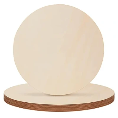 Imagen de Belle Vous Rodajas de Madera Sin Acabado (Pack 12) Discos 25 cm — Circulos 2 mm Grosor Recortes para Manualidades, Posavasos, Decoración y Adornos