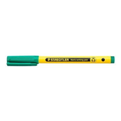 Imagen de STAEDTLER rotuladores 307 Noris Writing Pen Rotulador de Punta Fina Trazo 0.6mm Aprox Tinta Base Agua Cuerpo Fabricado en un 97% Plastico Reciclado Color Verde Caja 10
