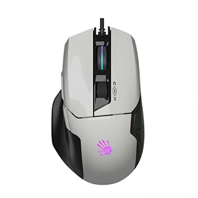 Imagen de Bloody W70 MAX P.White 10,000 CPI Optical RGB Ultra Core 3&amp;4 Active Gamer Mouse, White