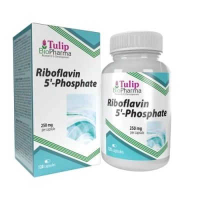 Imagen de Vitamina B2 (Riboflavina 5&#039; Fosfato) 250mg 120 Cápsulas, probada por un laboratorio de tercera parte, alta potencia