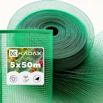 Imagen de KADAX Red para pájaros de Malla Estrecha, 6 tamaños, protección contra Polietileno, jardín, antipájaros, Estanque, Hojas (5 x 50 m)