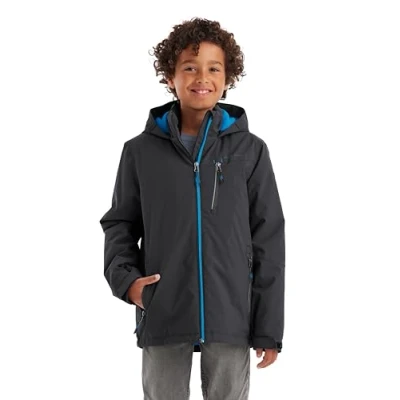 Imagen de killtec Niño Chaqueta funcional con capucha/chaqueta de invierno impermeable KOW 159 BYS JCKT, dark olive, 152, 40915 000
