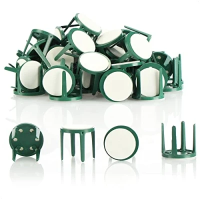 Imagen de com four® Soporte para Clavijas 50x con Almohadilla Adhesiva arreglos Manualidades Espuma Floral (50 Piezas Verde Adhesiva)