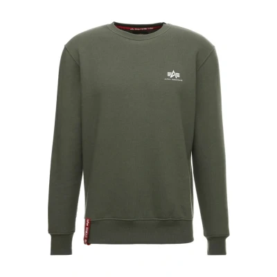 Imagen de Alpha Industries Basic Small LOGO Sudadera, Hombre, Talla: Small, Dark oliv