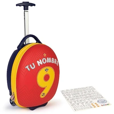 Imagen de boppi Tiny Trekker Maleta Trolley Infantil Equipaje Cabina 2 Ruedas 17 litros Fútbol España (con Pegatinas)