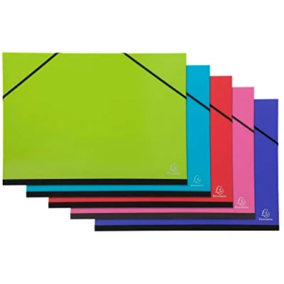 Imagen de Exacompta Ref. 25729E 1 caja de dibujo Iderama con gomas interior papel blanco respaldo lienzo dimensiones 32 x 45 cm tamaño A3 (297 420 mm) colores aleatorios