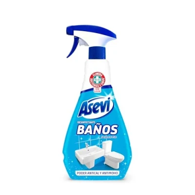 Imagen de Asevi Desinfectante Baños Limpiador Antical y Antimoho Gerpostar Plus Elimina Gérmenes Bacterias Aroma Fresco Con Spray Envase de 720 ml