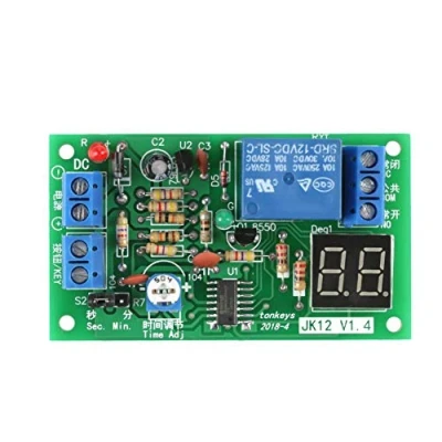 Imagen de Temporizador DC12V Pantalla LED Digital de Cuenta Regresiva Interruptor Apagado Módulo Relé 1 99s / 99min Ajustable
