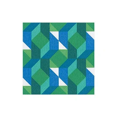 Imagen de Caspari Entertaining with Color Theory Servilletas de cóctel Verdes, Paquete 20, Papel, 12.7 x 3 cm