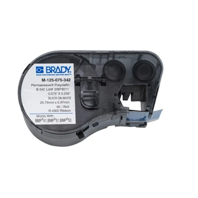 Imagen de Brady M 125 075 342 cinta termorretráctil negro sobre blanco 19.05 mm x 6.00 (original)