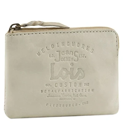 Imagen de Lois Monedero Piel para Hombre, Monederos Pequeños, Portamonedas y de Hombre. RFID 11002, Beige