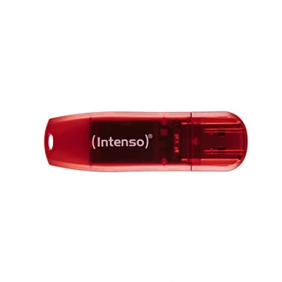 Imagen de Intenso 128GB Rainbow Line USB2.0 Memoria Flash USB de 128 GB (28 MB/s,), Rojo