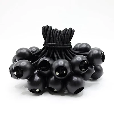 Imagen de YUNSHANGHE 50 Gomas tensoras con Bola, Tensor de Lona Bola 10 cm, Goma Trabillas para Tienda campaña, Correas expansoras Lonas, Carteles, Carpa, banderines