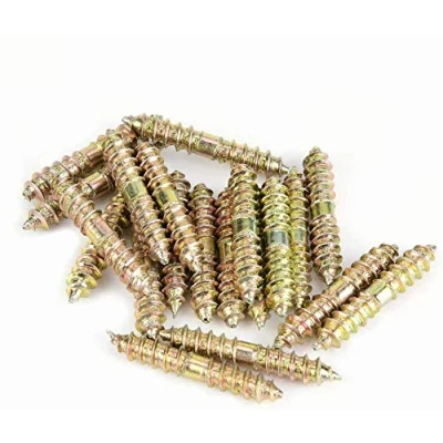 Imagen de 20 unidades de 5 x 30 mm tornillos tobillo, doble extremo hierro, rosca tornillo autorroscante chapa zinc para la conexión madera